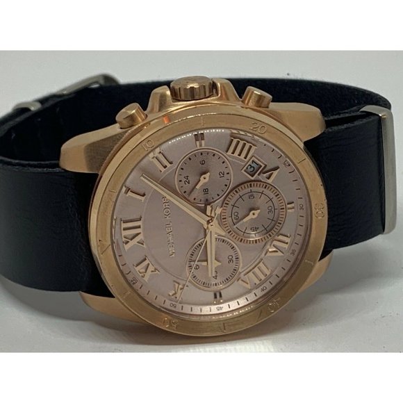 Michael Kors MK6397 Women\'s Leather Analog Gold Di main image 6
